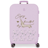 ABS Cestovní kufr Enso Beautiful day purple 70 cm