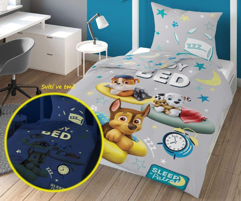 Svítící povlečení Tlapková Patrola sleep 