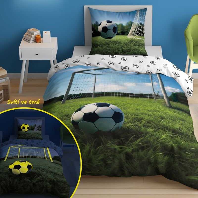 Svítící povlečení Fotbal hřiště 