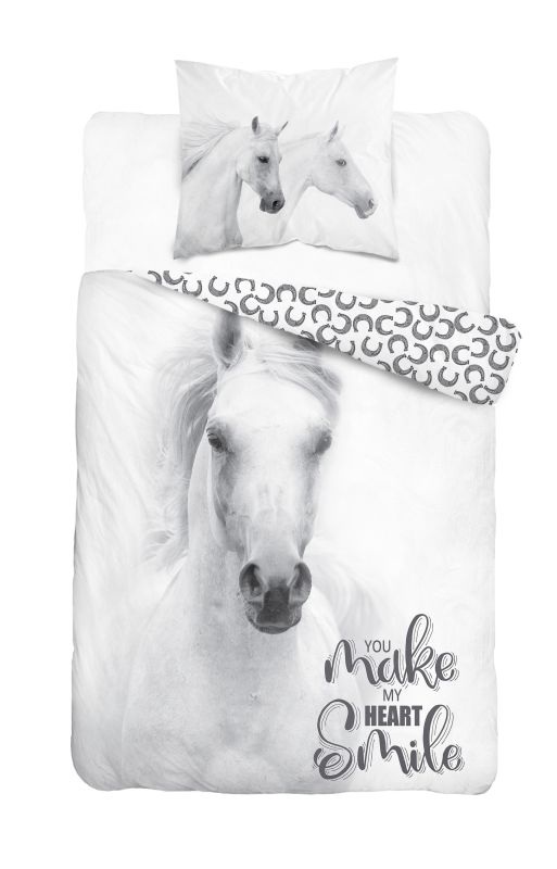 Povlečení Kůň white 140/200, 70/80