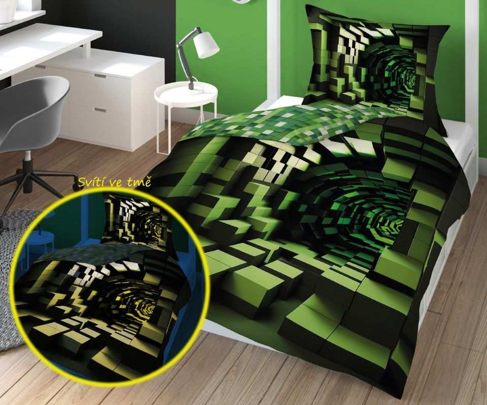 Svítící povlečení Tunel 3D