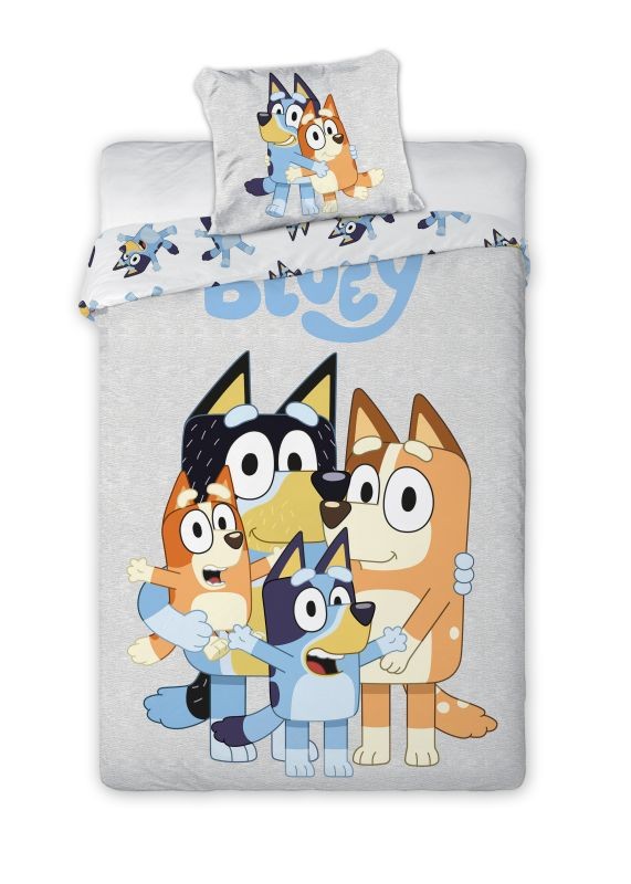 Povlečení Bluey šedé 140/200, 70/90