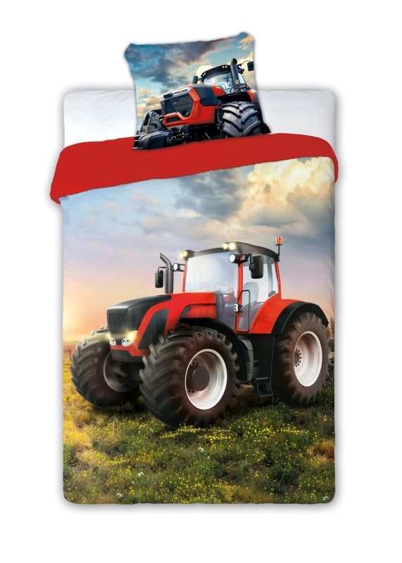 Povlečení Traktor červený pole