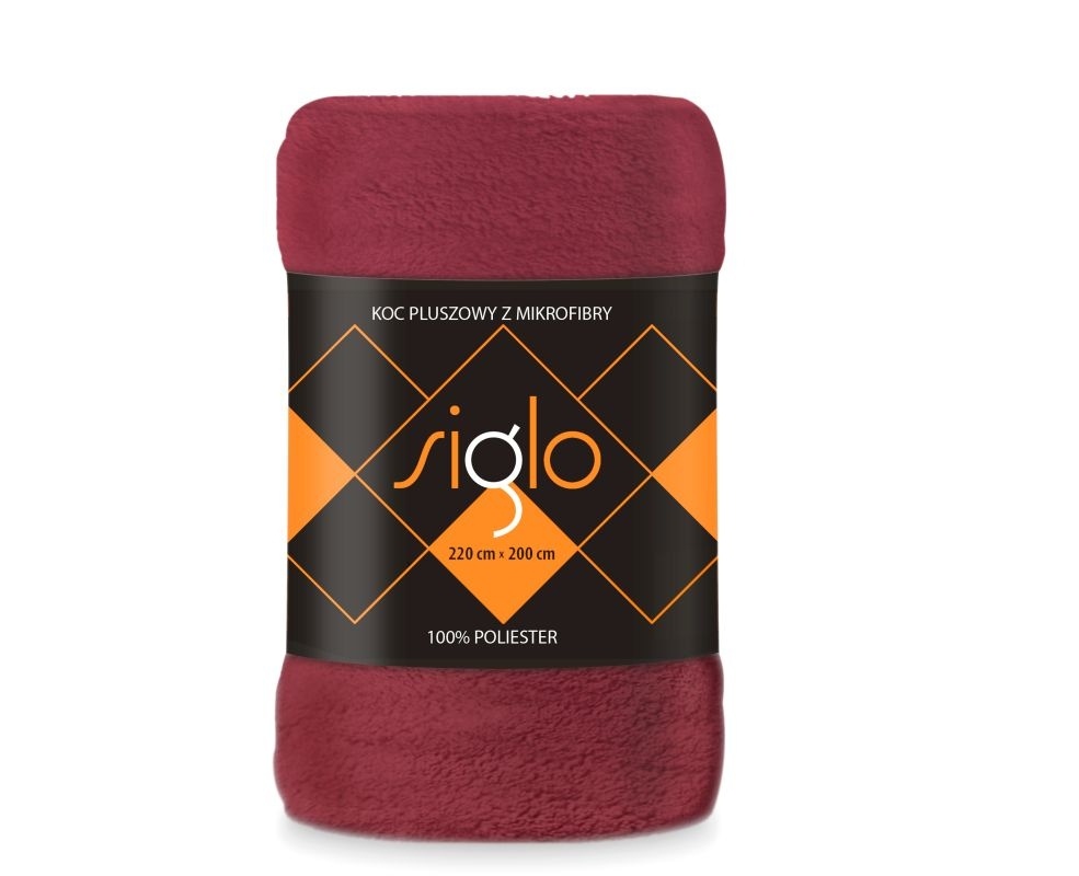 Plyšová deka bordo super soft 220/200