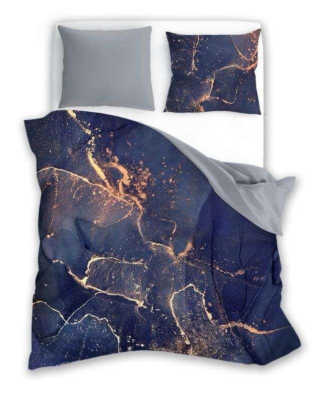 Povlečení bavlněný satén Minerál Blue 140/200, 70/90