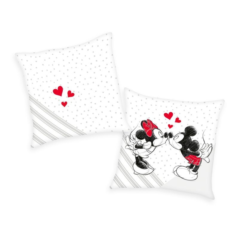 Polštářek Mickey a Minnie láska velur