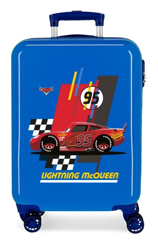 ABS Cestovní kufr Cars Lightning McQueen Blue 55 cm