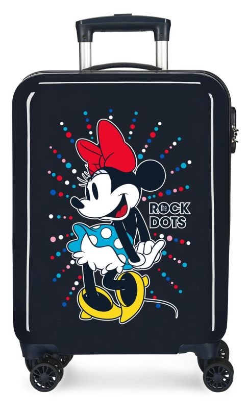 ABS Cestovní kufr Minnie Rock Dots Blue 55 cm