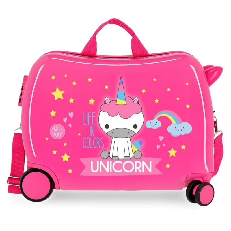 Dětský kufřík Roll Road Little Me Unicorn Pink MAXI