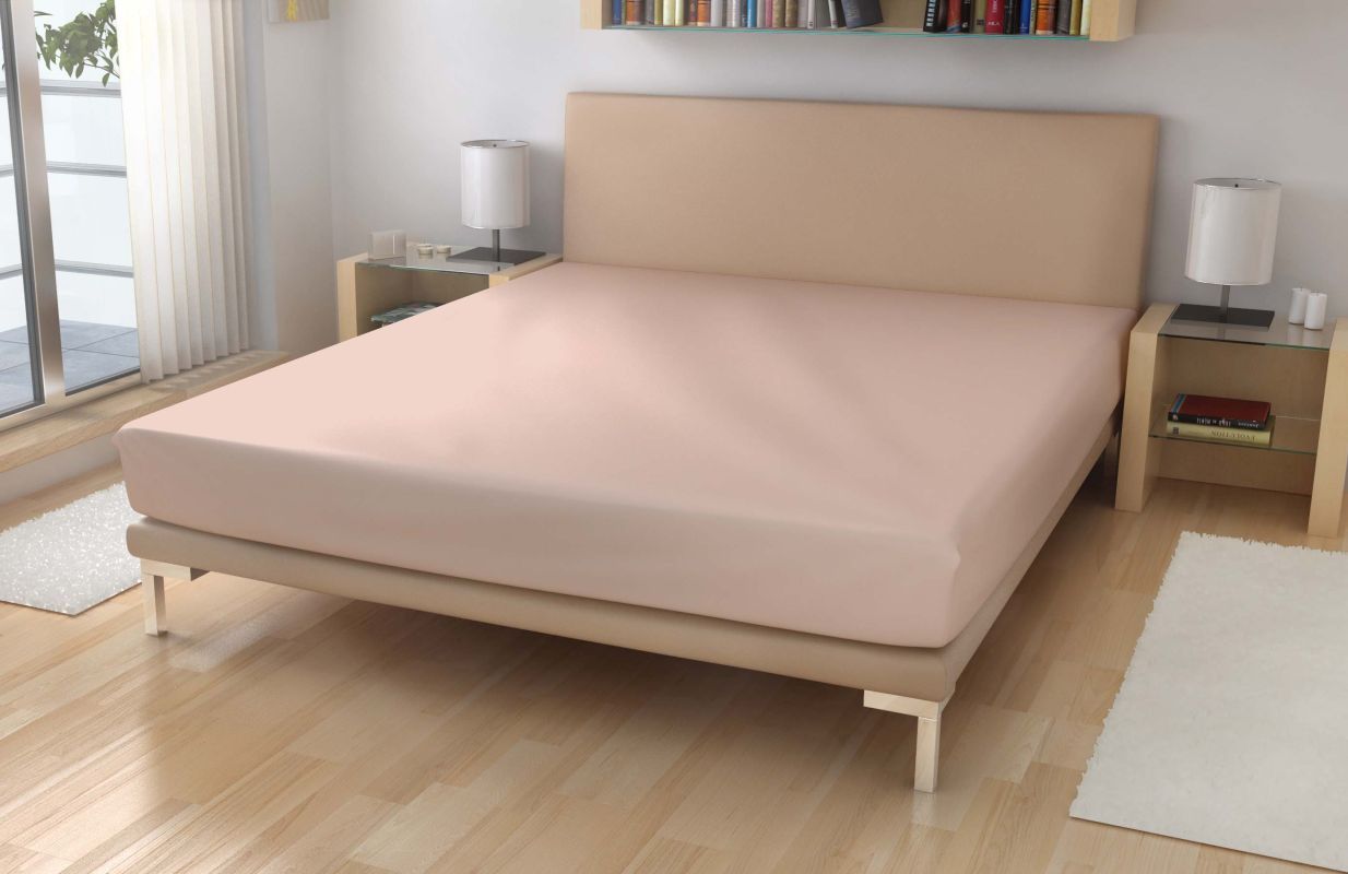 EXKLUSIVE Mikroplyšové prostěradlo Šampáňo 90/200