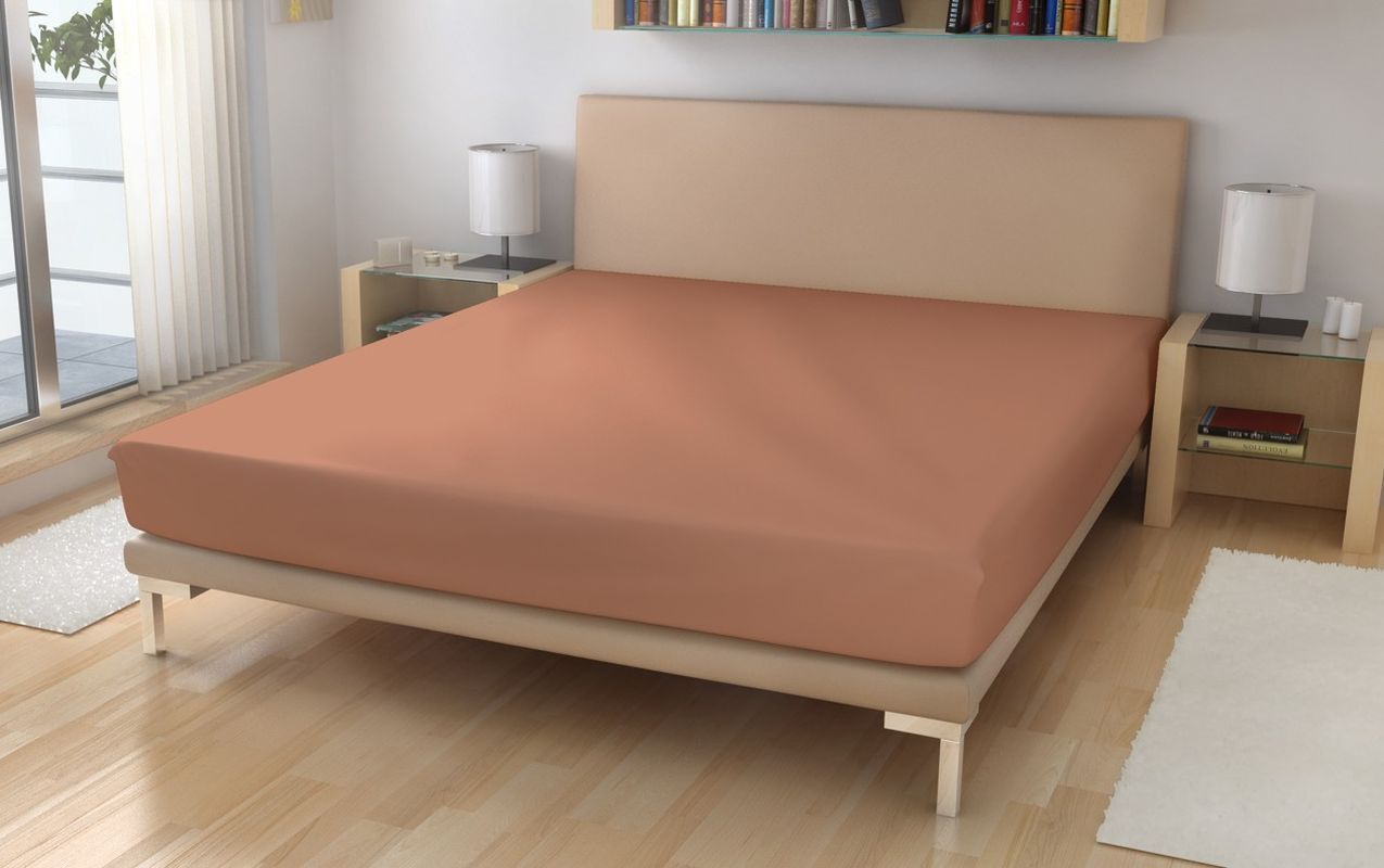 EXKLUSIVE Mikroplyšové prostěradlo Oříškové 90/200