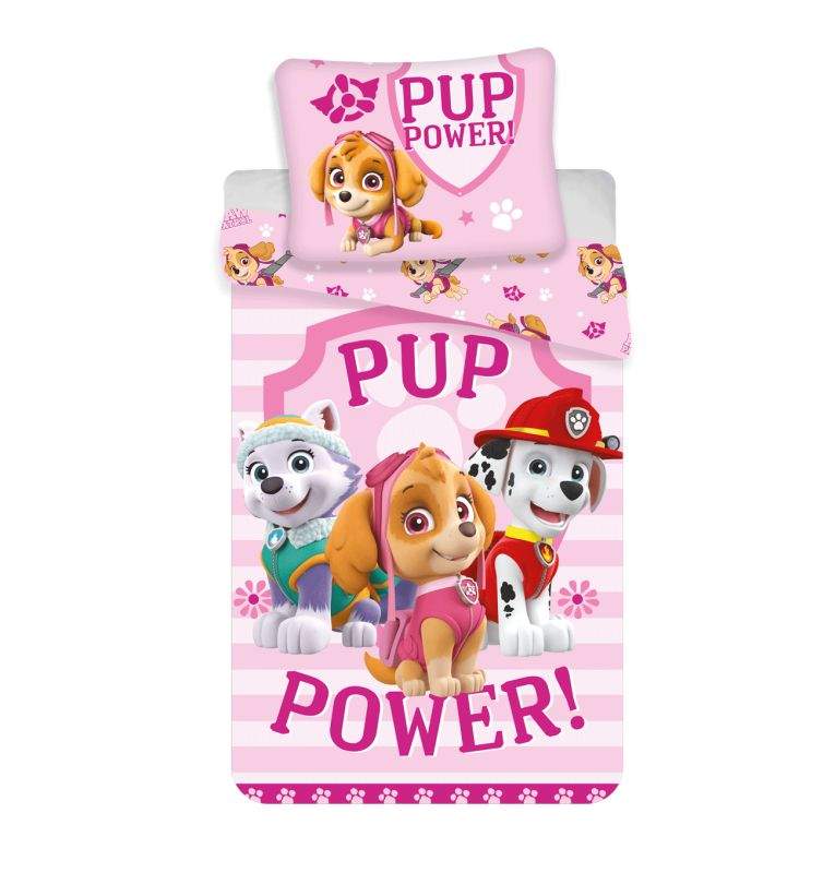 Povlečení do postýlky Tlapková Patrola Pup Power pink