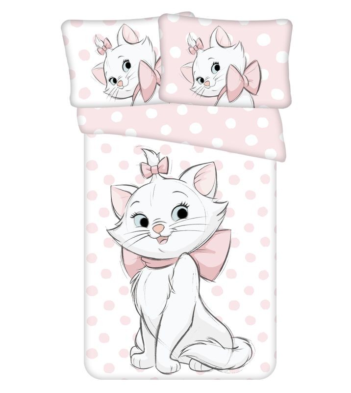 Povlečení do postýlky Kočička Marie Dots