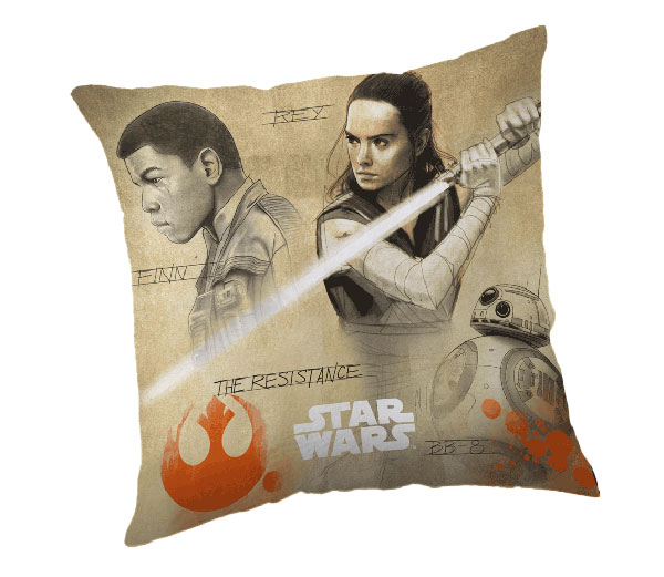 Povlak na polštářek Star Wars 8 Finn a Rey