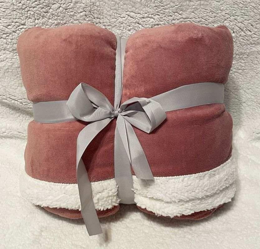 Plyšová deka s beránkem Starorůžová super soft 150/200