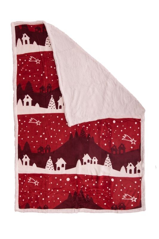 Plyšová deka s beránkem Vánoční Citara super soft 150/200
