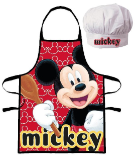 Dětská zástěra s kuchařskou čepicí Mickey
