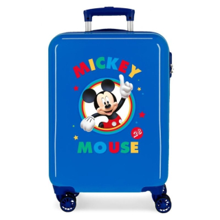 ABS Cestovní kufr Mickey Circle blue 55 cm