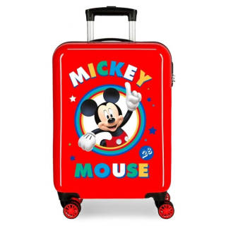 ABS Cestovní kufr Mickey Circle red 55 cm