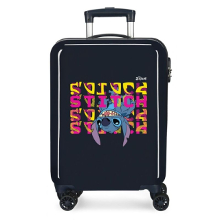 ABS Cestovní kufr Lilo and Stitch Face Down navy 55 cm