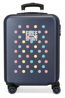 ABS Cestovní kufr Movom Free Dots Marino 55 cm