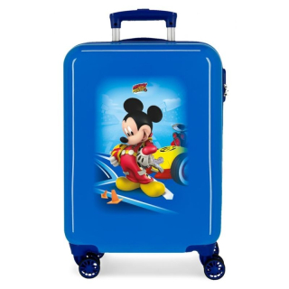 ABS Cestovní kufr Mickey Lets Roll blue 55 cm
