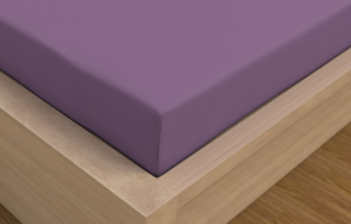 Luxusní Saténové prostěradlo fialové 90x200+25 cm