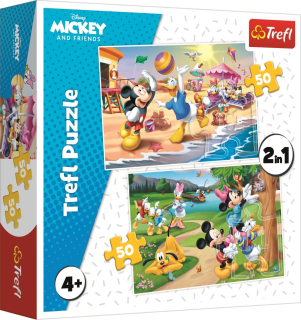 Puzzle Mickey Mouse a jeho přátelé 2x50 dílků