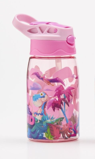 Dětská Tritanová láhev na pití Dinoland pink 500 ml