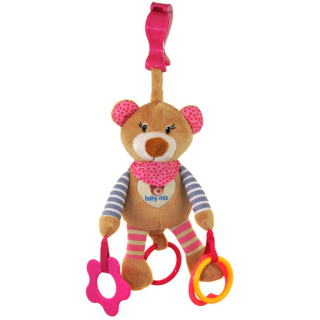Plyšová hračka s vibrací medvídek růžový