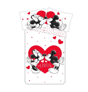 Povlečení Mickey a Minnie Love and heart