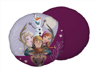 Tvarovaný mikroplyšový polštářek Ledové Království Family lila
