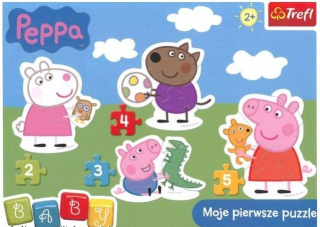  Baby Puzzle Peppa Pig 4v1 - 2-5 dílků