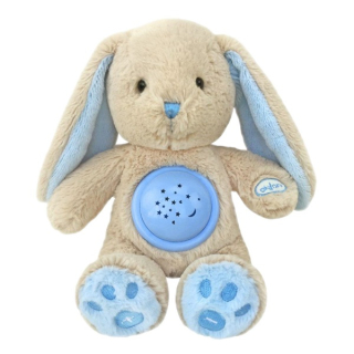 Baby Mix Plyšový usínáček králíček s projektorem modrý
