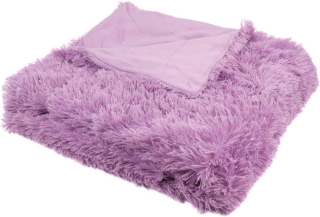 Luxusní deka s dlouhým vlasem FIALOVÁ 150x200 cm