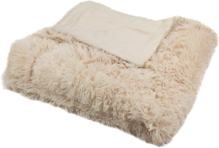 Luxusní deka s dlouhým vlasem BÉŽOVÁ 150x200 cm