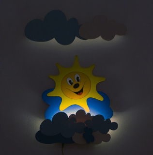 LED Lampička Sluníčko s mráčky