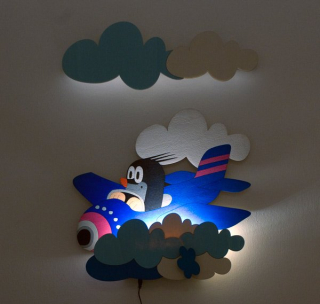 LED Lampička Krtek v letadle