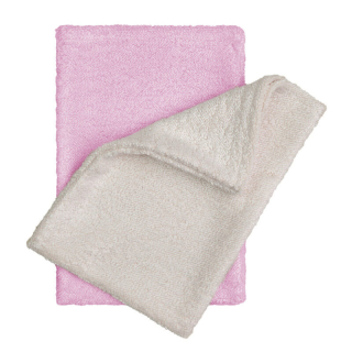 T-TOMI Koupací žínky - rukavice Natur + Pink