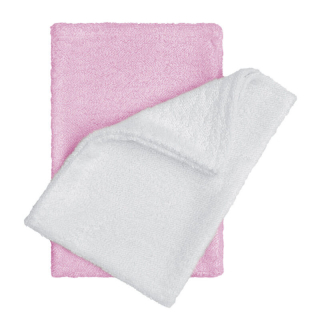 T-TOMI Koupací žínky - rukavice White + Pink