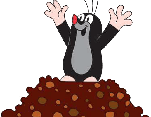 krteček, krtek, dekorace do pokojíčku krteček, nálepka na stěnu Krteček 